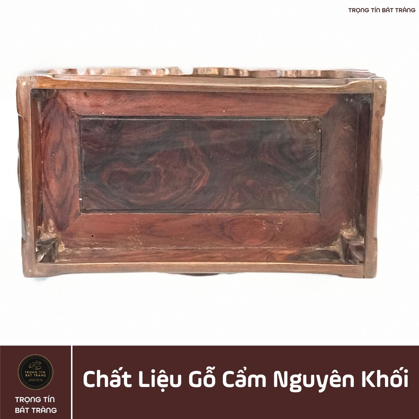 Khay Trà Gỗ Cẩm Hình Chữ Nhật Kích Thước 35*20*11 cm KT 88