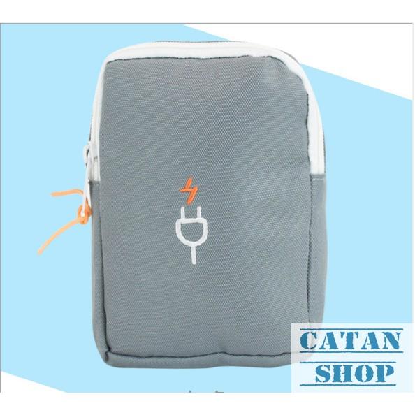 Túi Sạc Điện Thoại, đồ điện tử, dây sạc chống shock Hàn Quốc trong vali Bag in Bag DL09-TSac