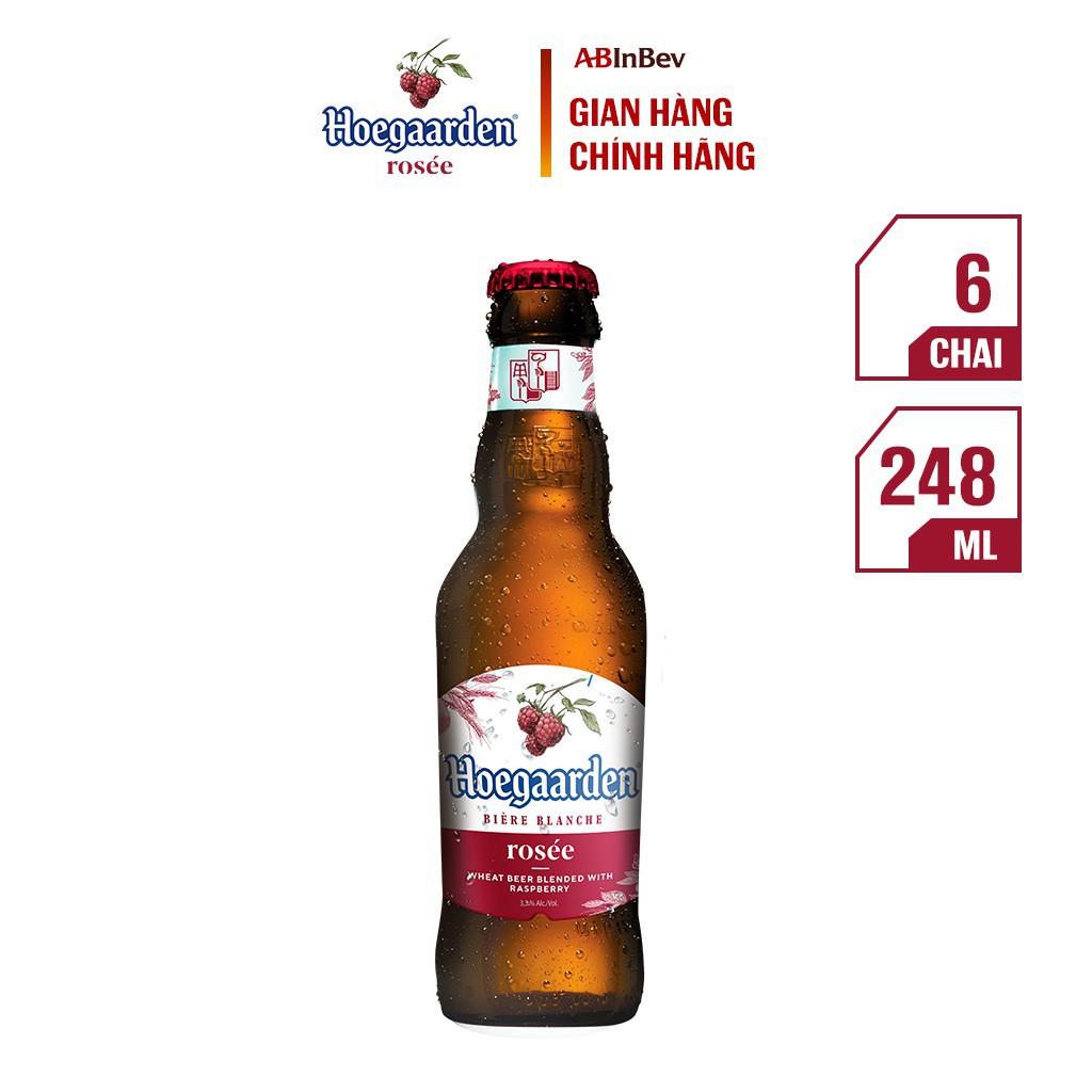 Lốc 6 chai bia Hoegaarden Rosée (248ml/chai)