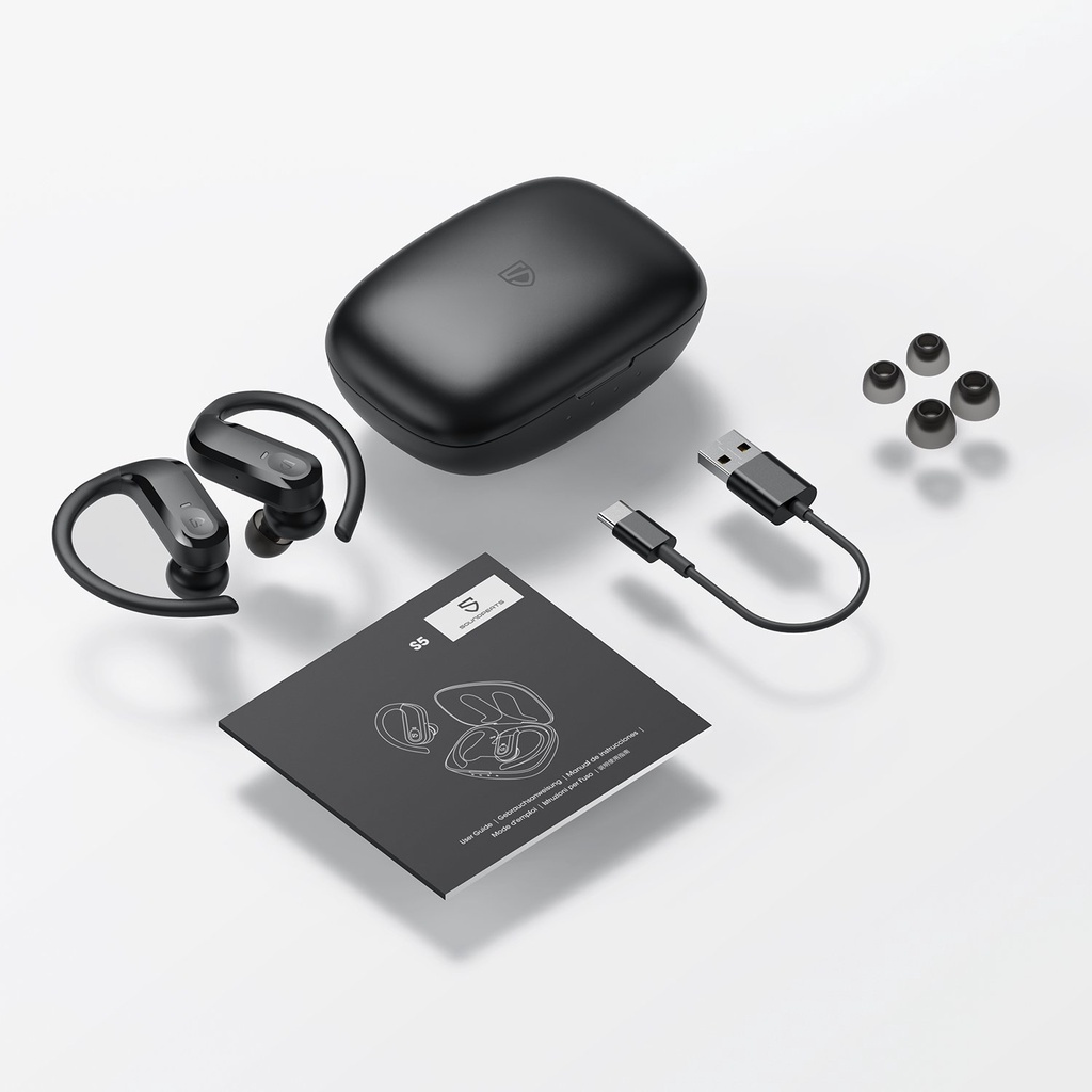 Tai Nghe True Wireless Thể Thao Earbuds SoundPEATS S5, Chống thấm nước IPX7, Driver 12mm - Hàng Chính hãng