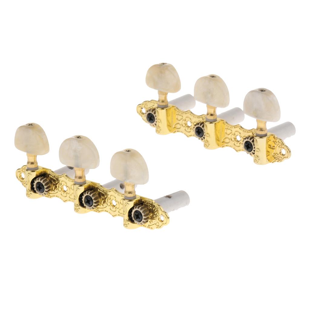 2 Pcs Classical Guitar Tuning Pegs Tuners Machine Heads For 6 String Guitar