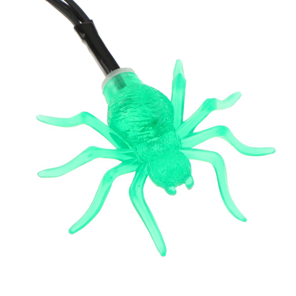 Outdoor 10 LED String Lights Spider Lamp Halloween Decor Window Light