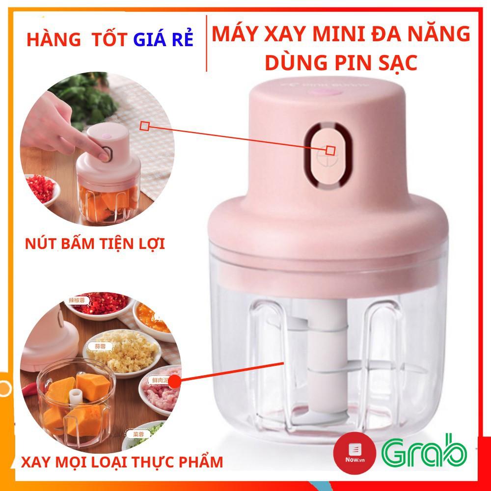 Máy Xay Tỏi Ớt Cầm Tay Mini Sạc Điện 100ml 250ml Tiện Lợi