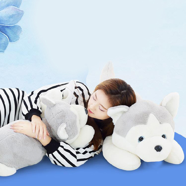 Gấu Bông Chó Husky (70 Cm) Gb38 (Xám Phối Trắng)