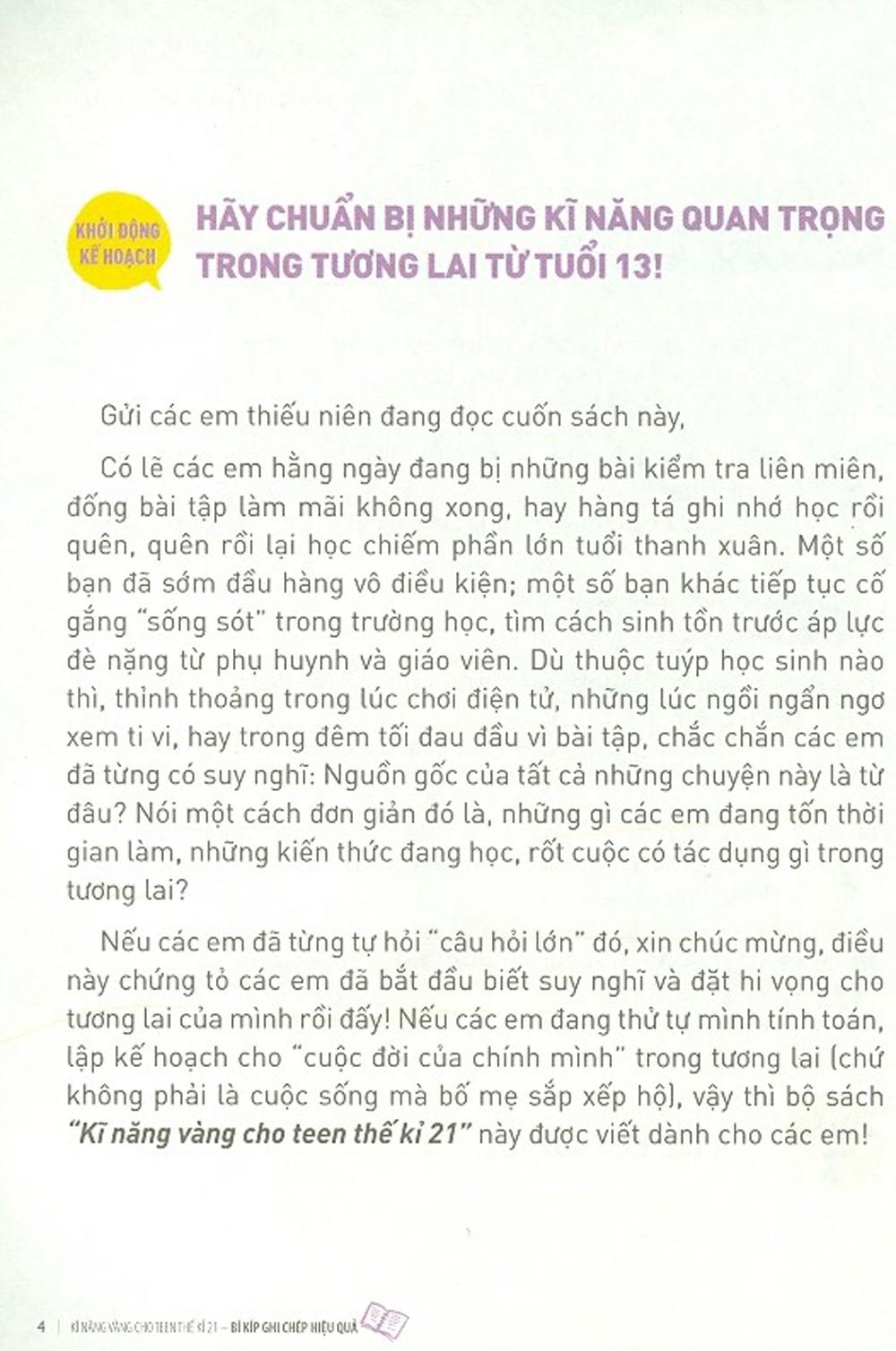 Kĩ Năng Vàng Cho Teen Thế Kỉ 21 - Bí Kíp Ghi Chép Hiệu Quả (Tái Bản 2024)