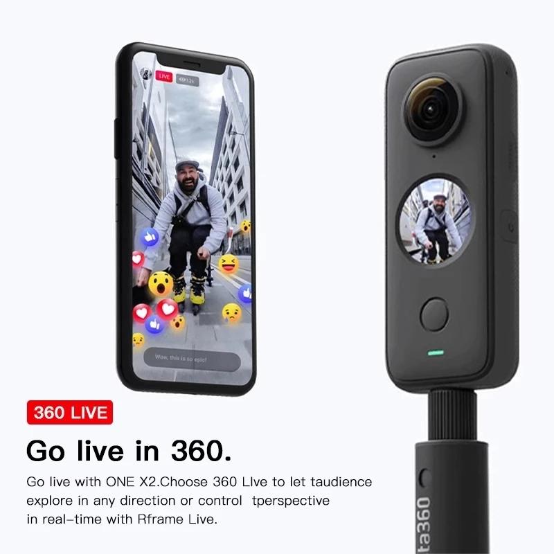 Insta360 One X2 Camera hành động toàn cảnh thể thao Insta 360 One X2 Video 5,7K Chống nước 10M Ổn định FlowState Camera 1630mAh