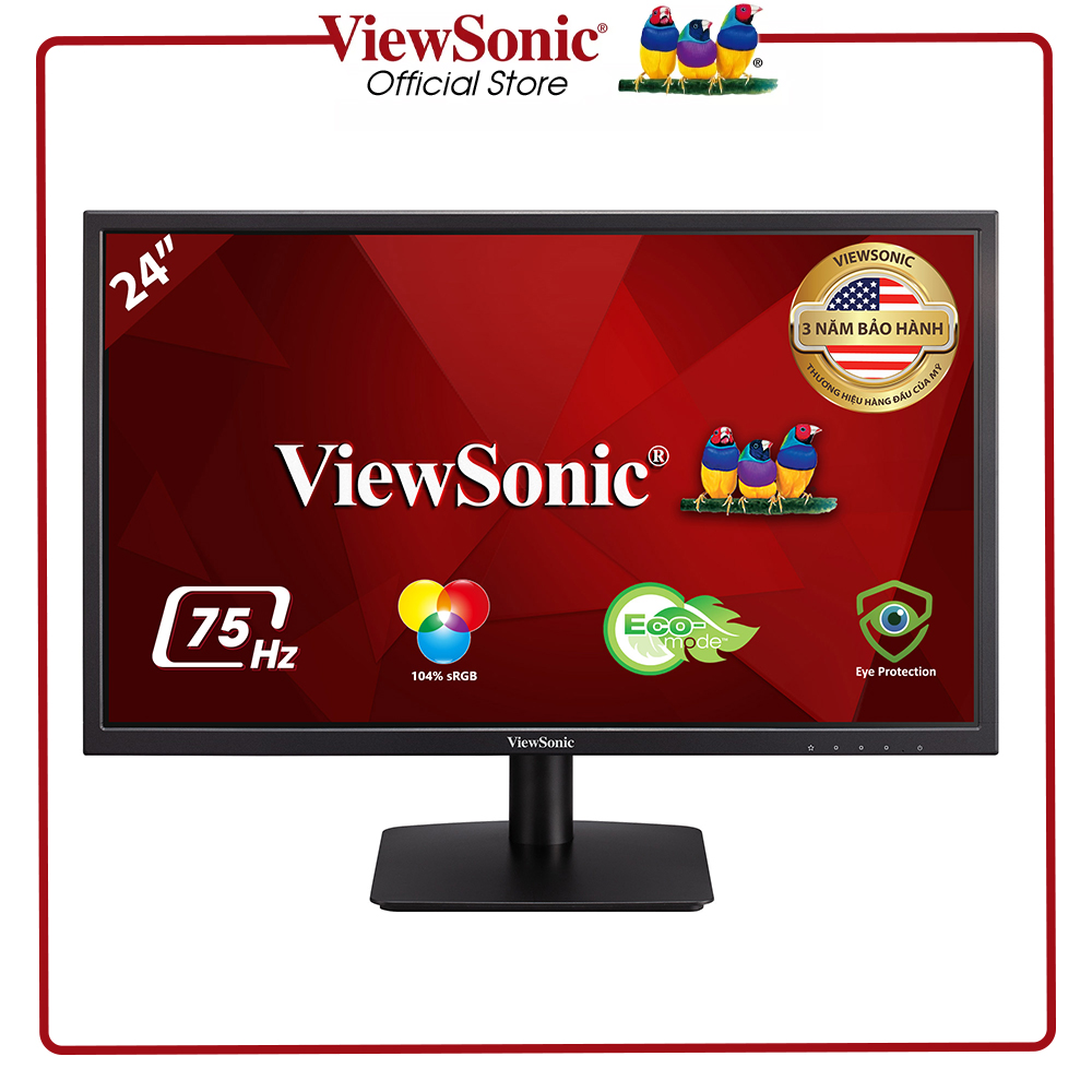 Màn hình máy tính ViewSonic VA2405-H 24 inch/ FHD/ VA/ Adaptive Sync/ 75Hz/ 4ms - Hàng Chính Hãng