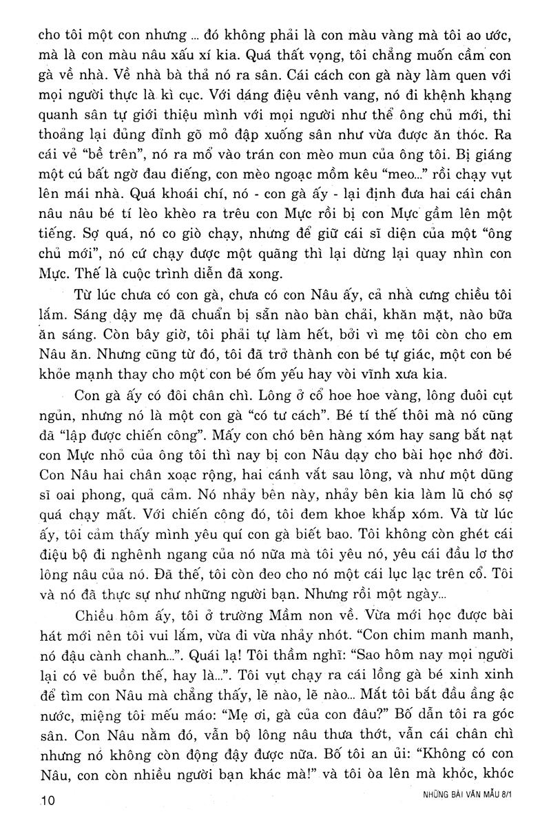 Những Bài Văn Mẫu Lớp 8 - Tập 1