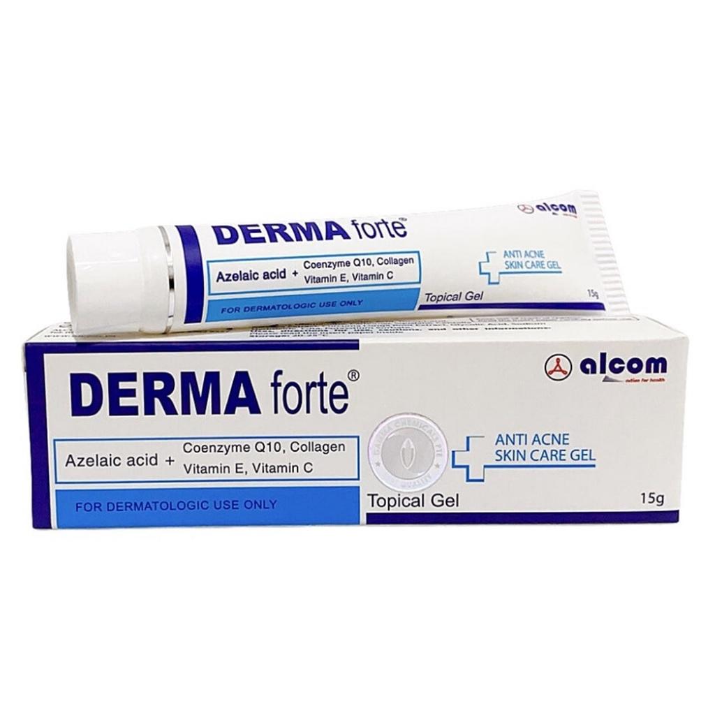 DERMA FORTE 15g- Kem Giảm Mụn, Ngừa Thâm, Liền Sẹo, Giảm Mụn Trứng Cá, Mụn Ẩn, Mụn Đầu Đen DermaForte Gel