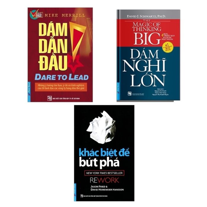 Sách - Combo 3 cuốn Dám Dẫn Đầu! + Dám Nghĩ Lớn (Tái Bản 2019) + Khác Biệt Để Bứt Phá (Tái Bản 2019)
