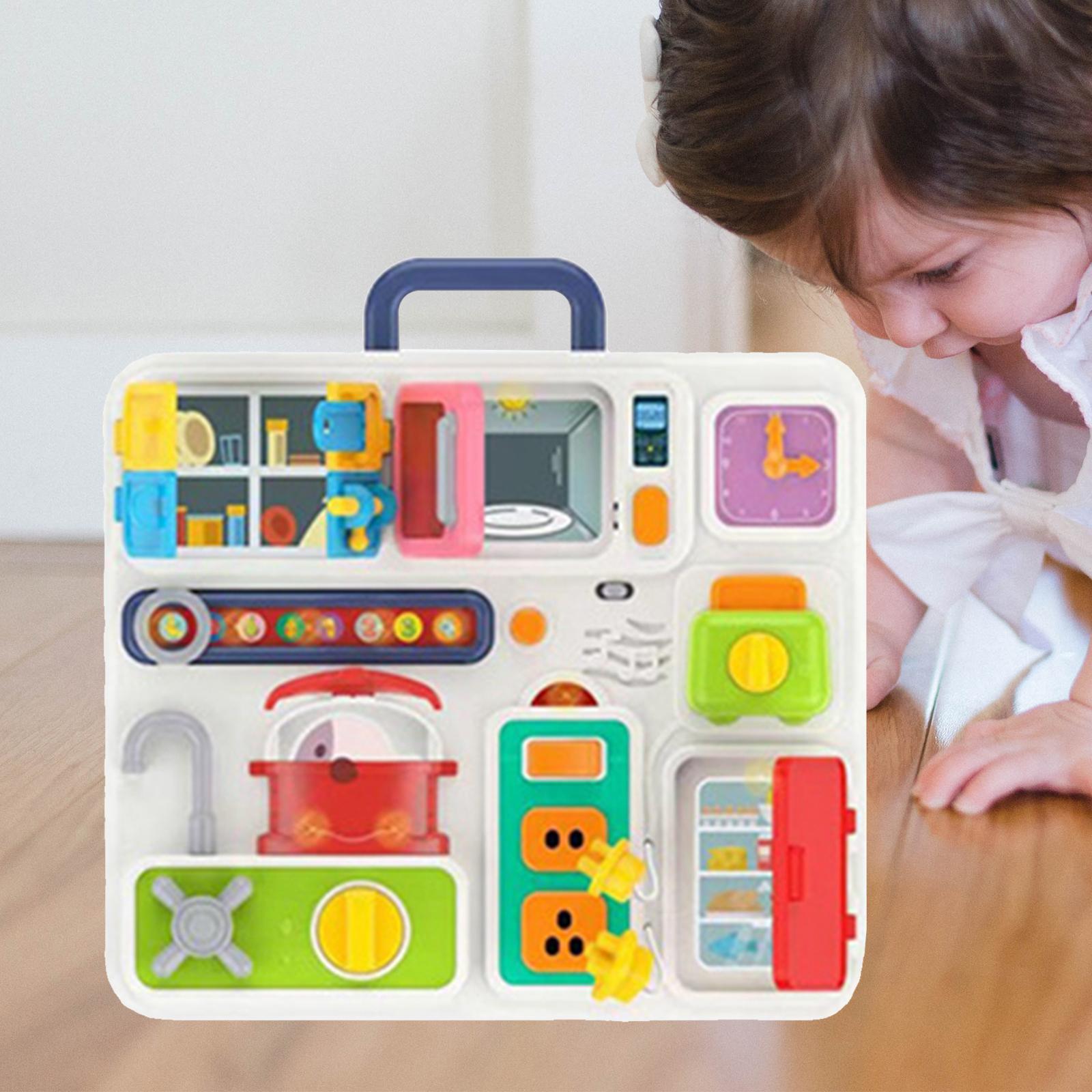 Busy Board Simulation Kitchen Pretend Cooking Toys for Birthday Gift Preschool Boys Girls Children Learning Activities