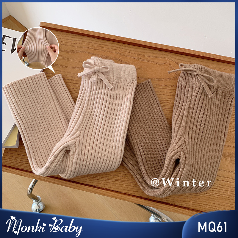 Quần legging len giữ ấm cho bé gái, loại cao cấp chất đẹp dày dặn, mềm mại thoải mái, co giãn cao, giúp bé phối đồ siêu xinh | MQ61