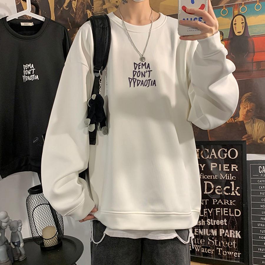 Áo dài tay NỈ BÔNG Unisex MonsterX 4 mèo lưng Sweater Ulzzang cặp đôi nam nữ form rộng oversize Hàn Quốc