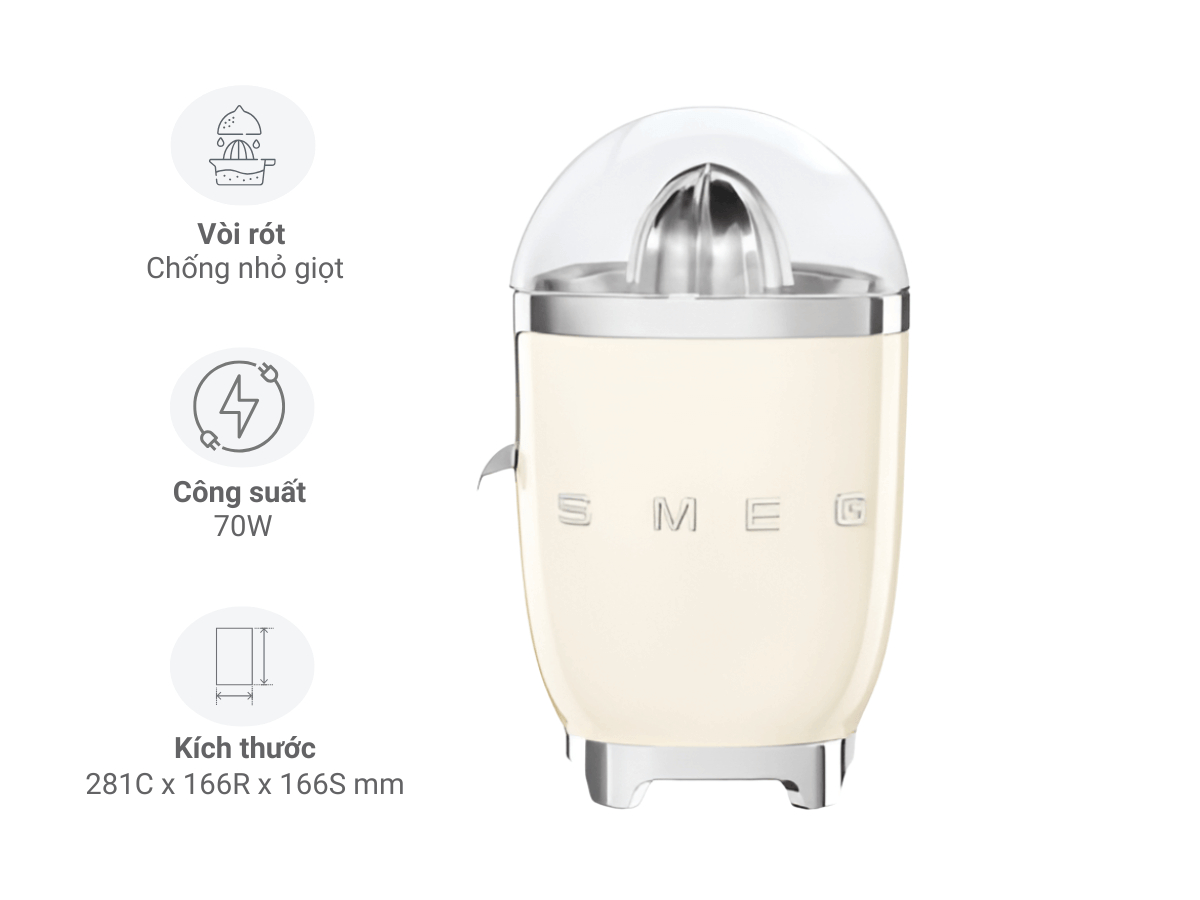Máy vắt cam SMEG CJF11CREU hàng chính hãng