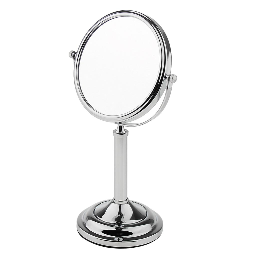 2xFree Standing Vanity Dual Side Bathroom Make Up Mirror 3x Magnification