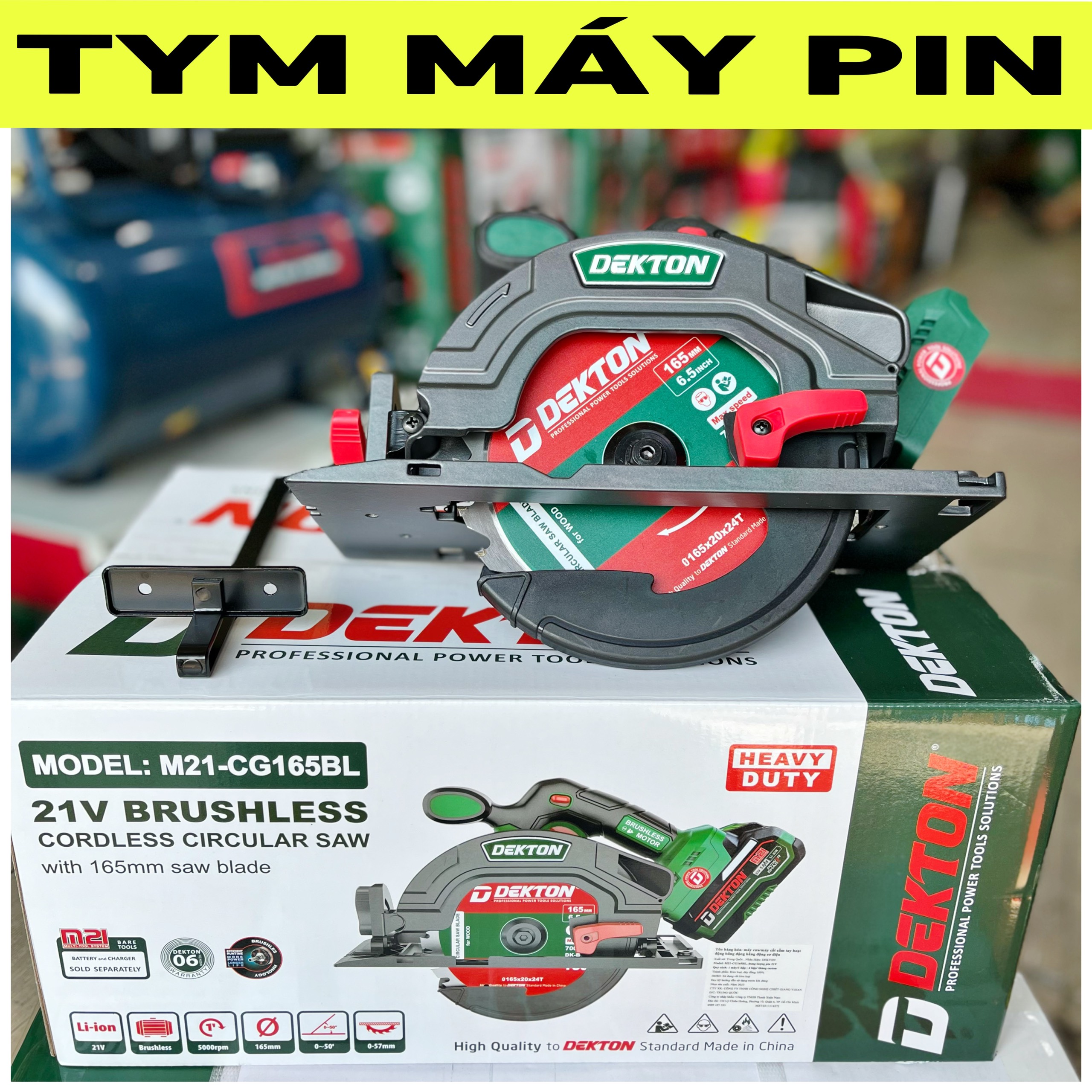 Máy cưa gỗ dùng pin 21v Dekton M21- CG165BL – TYM MAY PIN