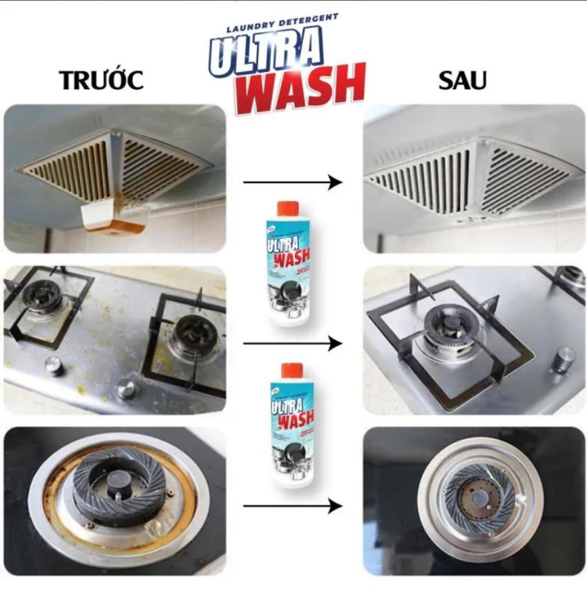 Nước Vệ Sinh Đa Năng Ultra Wash - Tẩy Sạch Vết Ố Vàng, Tẩy Dầu Mỡ, Cặn, Ố Vàng Bám Kết Lâu Ngày