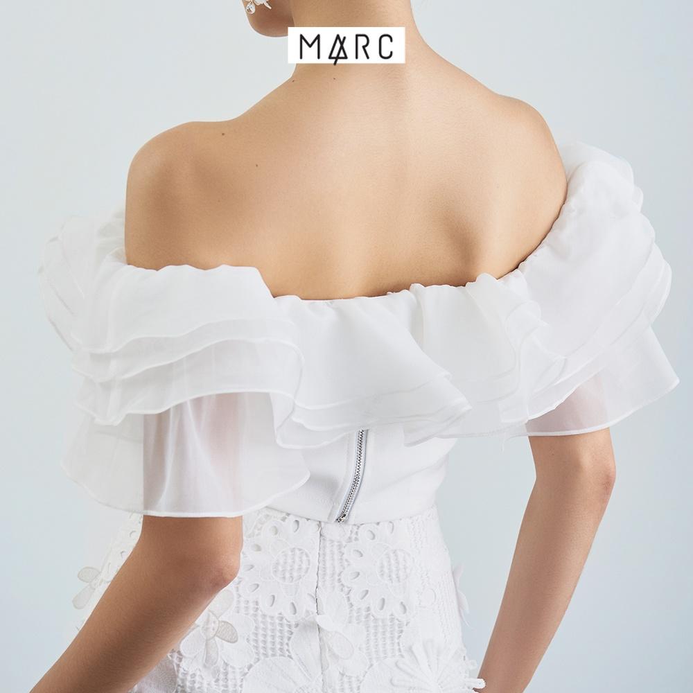 Áo croptop nữ MARC FASHION bẹt vai 3 tầng bèo FALH111722