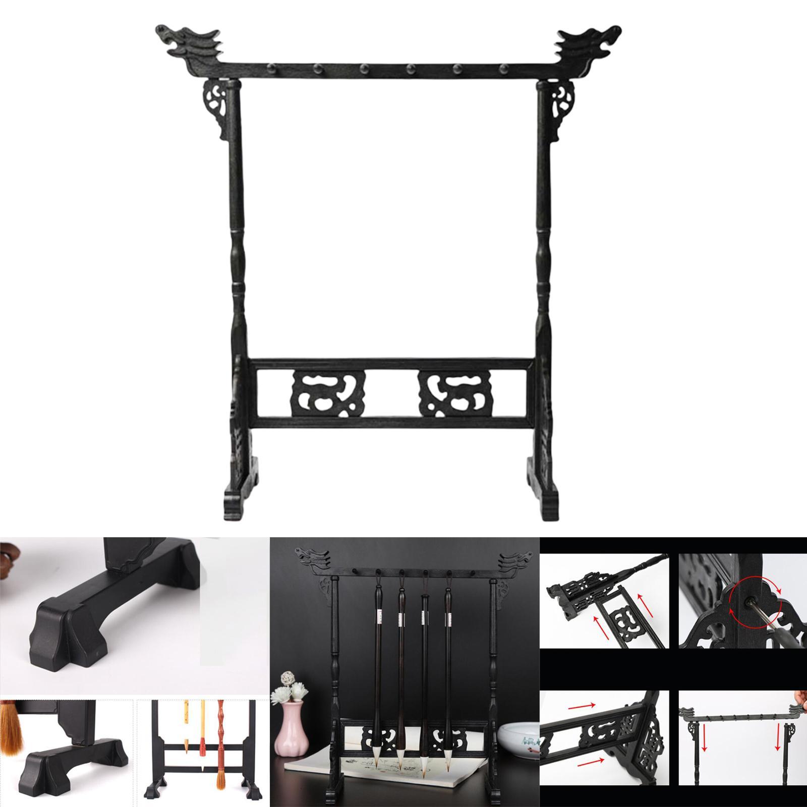 12-Pin Exquisite Brush Pen Rack Hanger Shelf Calligraphy Brush Pen Holder