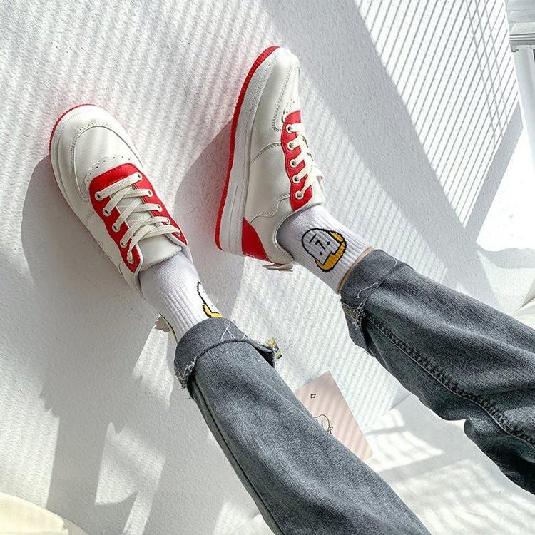 Giày trắng nữ hàn quốc, giày thể thao, giày thường, giày thể thao