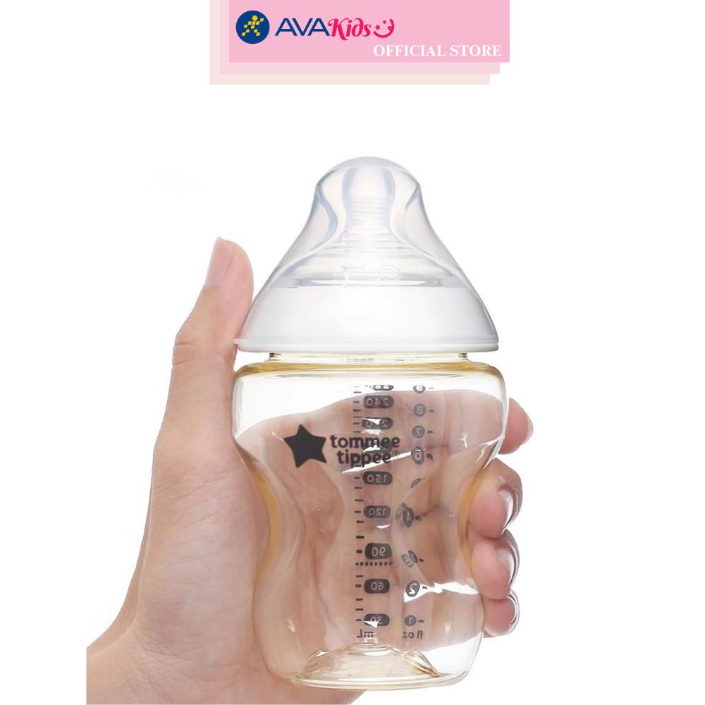 Bình sữa nhựa PPSU Tommee Tippee Natural Start 423937 cổ rộng 260 ml (3 - 6 tháng)