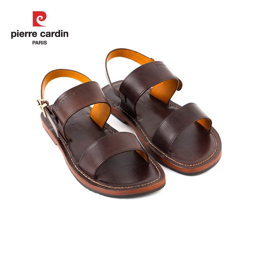 Sandal nam Pierre Cardin da bò cao cấp, có quai hậu, thiết kế đơn giản, dễ mang, phù hợp mọi loại trang phục PCMFWL135