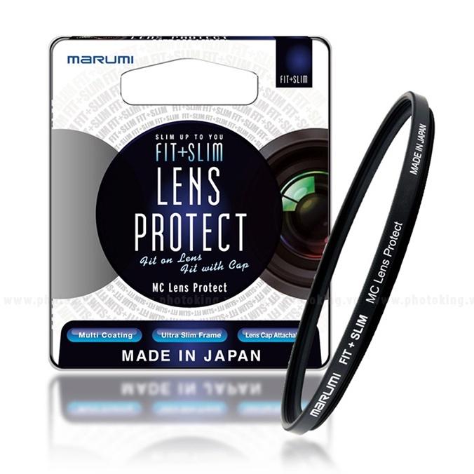 Kính lọc Marumi Fit &amp; Slim Lens Protect size 62mm (Hàng chính hãng)