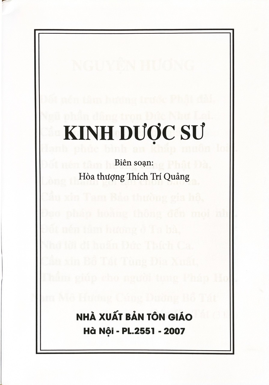 Kinh Dược Sư ( HT. Thích Trí Quảng)