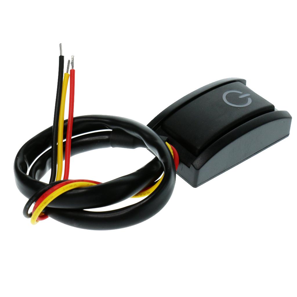 2xDC12V 200mA 2.4W Auto Auto Vehicle on / Off Push Button Switch for Universal