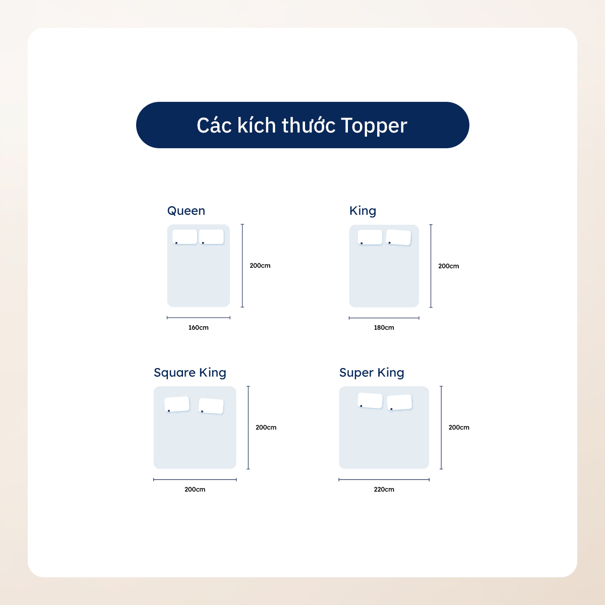Mây Topper Ru9 Cao Cấp | Màu Trắng | Ru9 Fiber Mix bồng bềnh nâng đỡ | 07 Ngày 1 Đổi 1 | 1m6, 1m8, 2m, 2m2