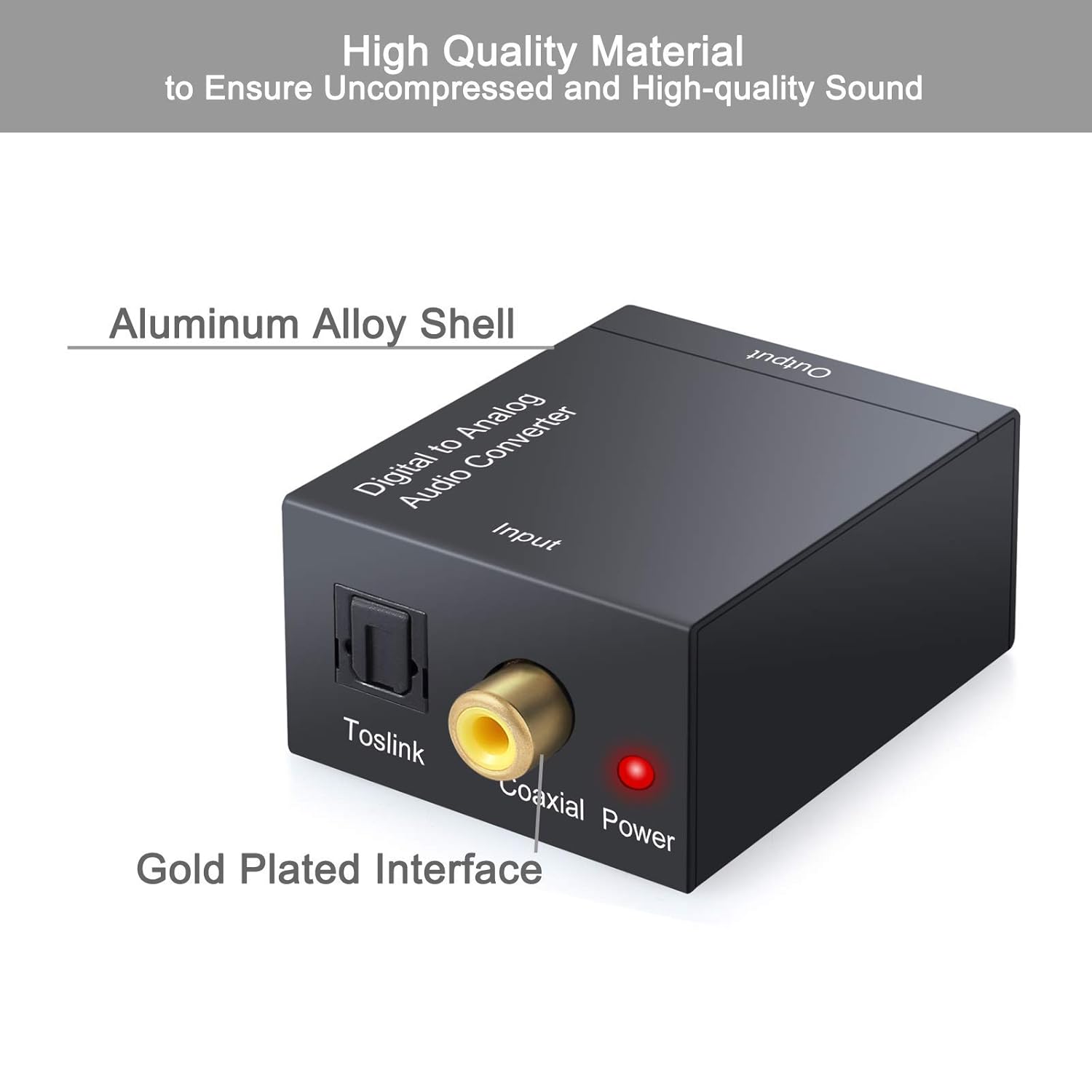 Bộ chuyển đổi Optical Audio to RCA Audio - Digital to Analog Audio R/L - Hàng Nhập Khẩu