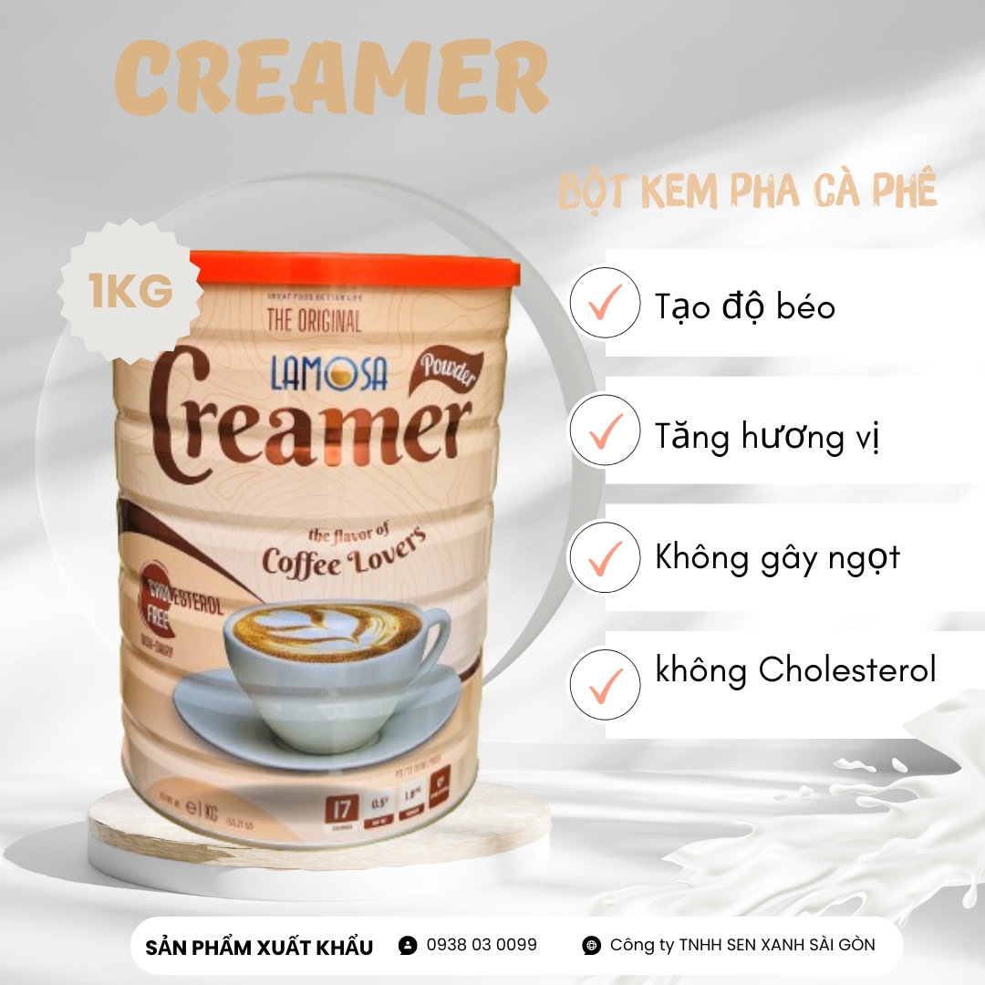 Bột Kem Pha Cà Phê Lamosa Creamer lon 1kg