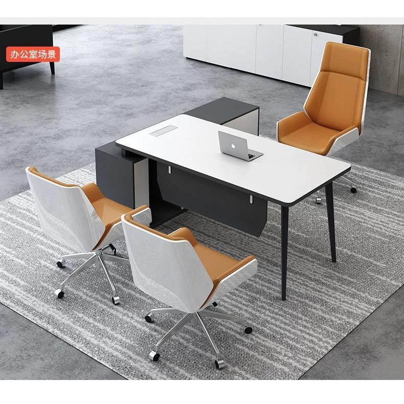 Ghế xoay văn phòng cho giám đốc bọc da PU lưng ốp gỗ cao cấp chống mỏi lưng BJ701, Ghế văn phòng làm việc lưng cao