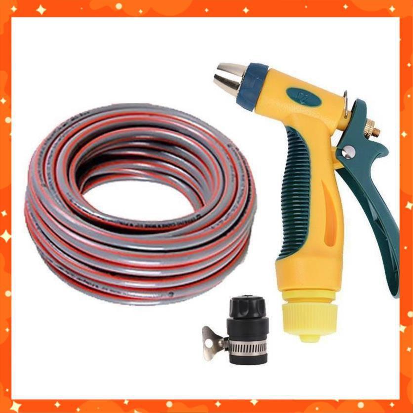 Bộ dây vòi xịt nước rửa xe,tưới cây tăng áp 3 lần 7-10m