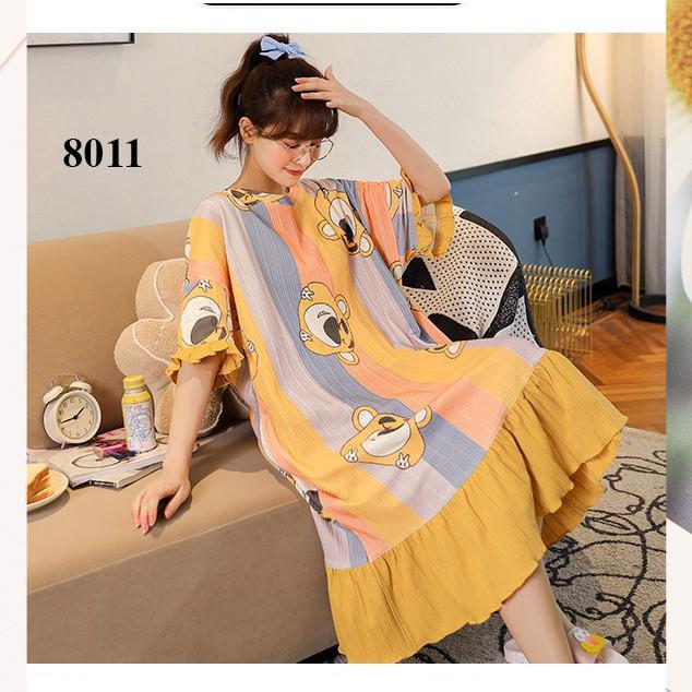 Váy mặc nhà dáng suông dài Oversize, váy mặc nhà, váy suông phong cách trẻ trung - cá tính B43