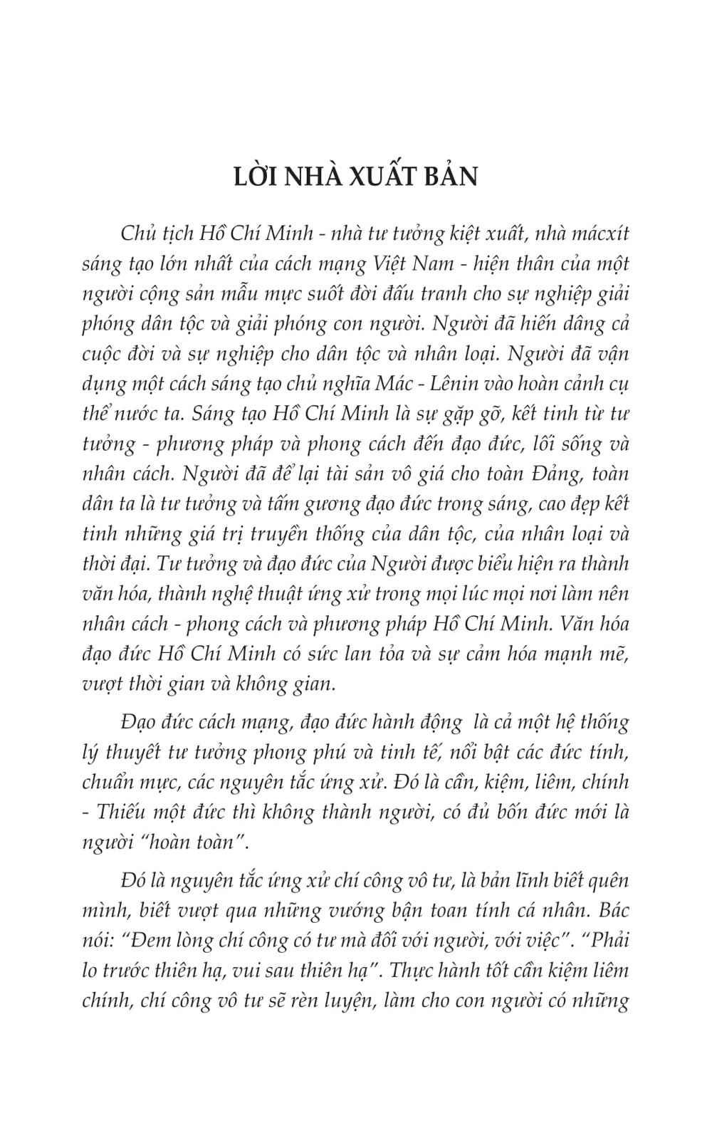 Tư Tưởng Hồ Chí Minh - Để Đảng Ta Mãi Là Đạo Đức, Là Văn Minh