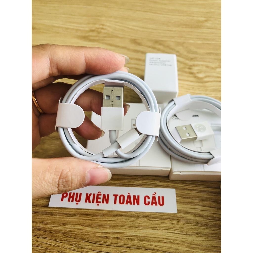 Bộ Sạc Cáp Táo 5w cho IP 5,5s,6,6s,IP7, 8, 6p 7p 8p xs xsm Chuẩn Sạc Phụ Kiện Toàn Cầu