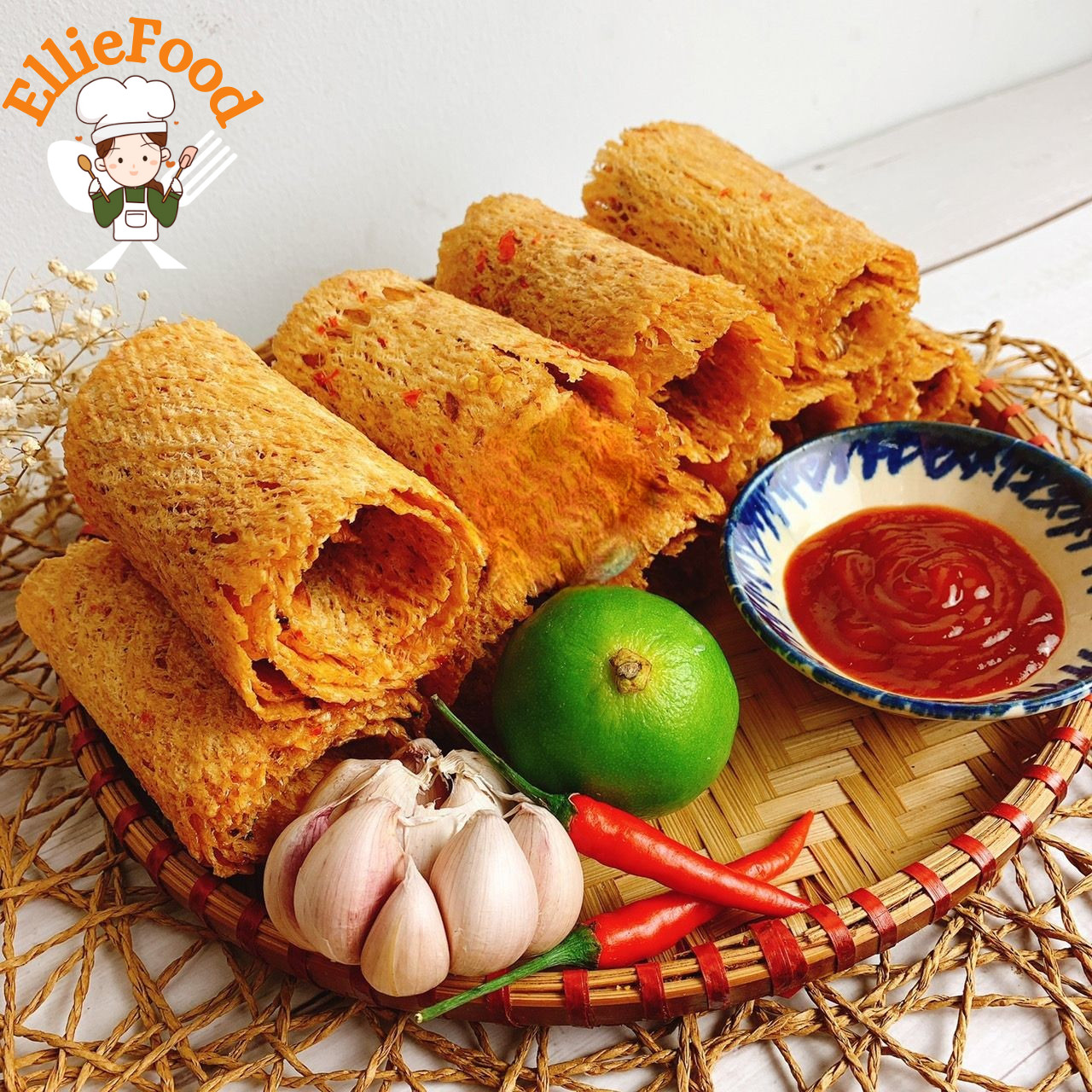 Mực cán tẩm vị cay cay