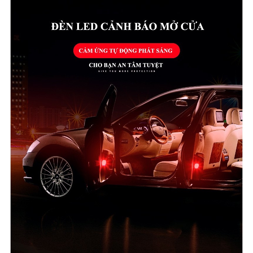 Bộ 2 Đèn LED cảnh báo mở cửa xe ô tô 3 bóng và 5 bóng trong 1 đèn led
