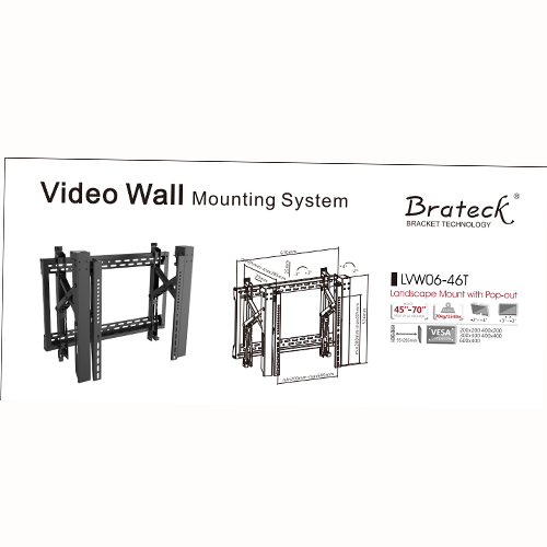 Giá treo màn hình ghép Brateck LVW06-46T video wall Mount - Hàng chính hãng