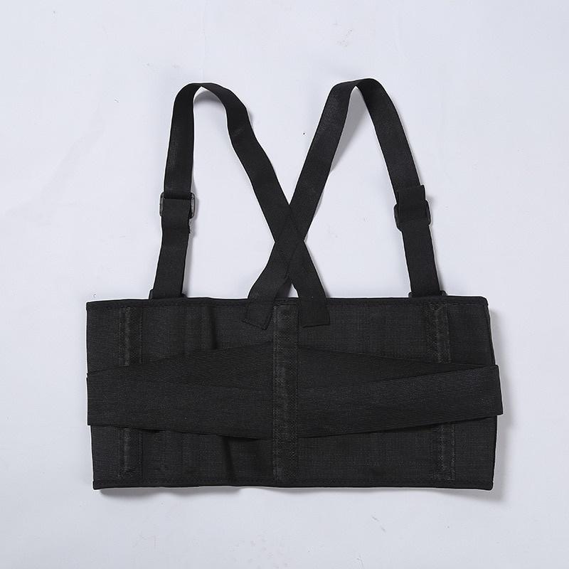 New Adjustable Waist Support Belt Men Medical Lumbar Fitness Weightlifting Running Back Belt with Shoulder Straps Breathable