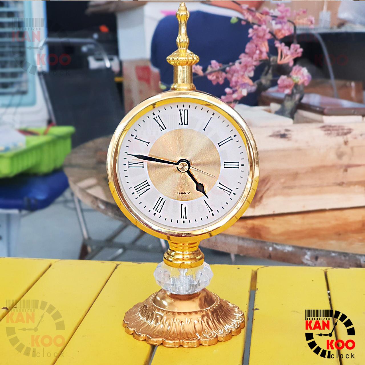 Bộ máy đồng hồ gắn đồng hồ để bàn gỗ, kính làm quà tặng đường kinh 89cm, xi vàng, báo thức
