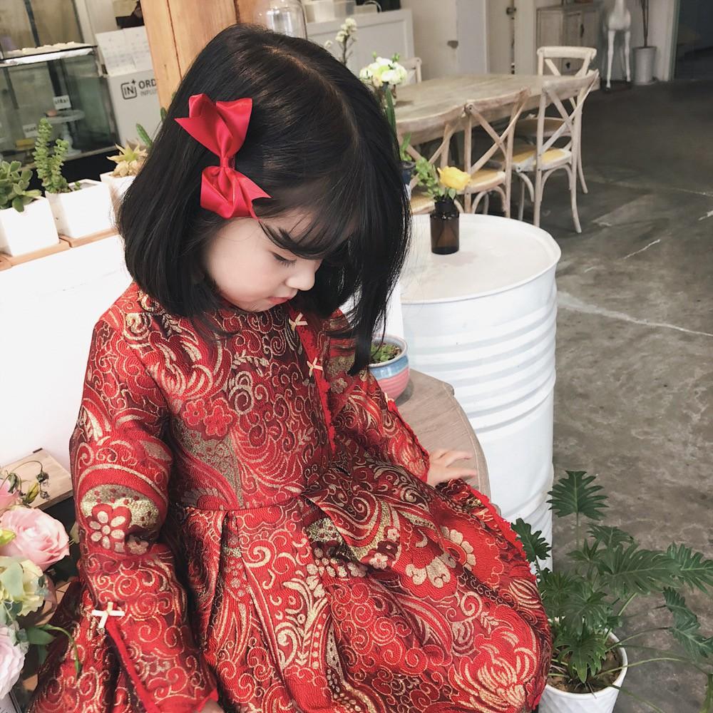 Váy đầm công chúa đỏ Tết bé gái