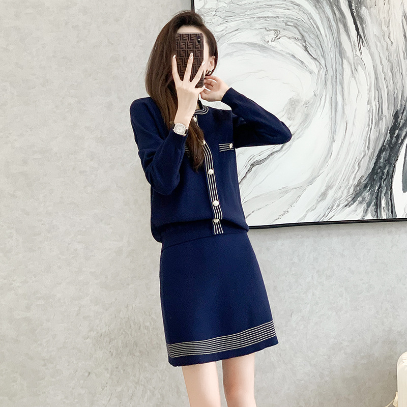 Sét Váy Len Dệt Kim Thời Trang Cao Cấp AL58 - Hàng Quảng Châu Cao Cấp