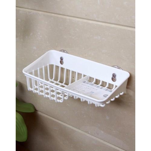 Giá để giẻ rửa bát 2 ngăn dạng lưới màu trắng Inomata NỘI ĐỊA NHẬT BẢN