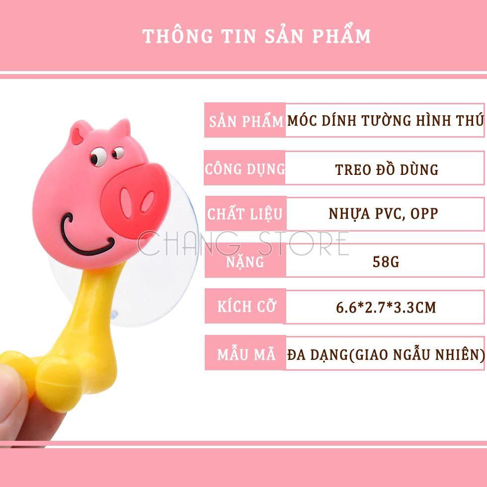 Combo 5 Móc Hít Tường Treo Bàn Chải Hình Thú