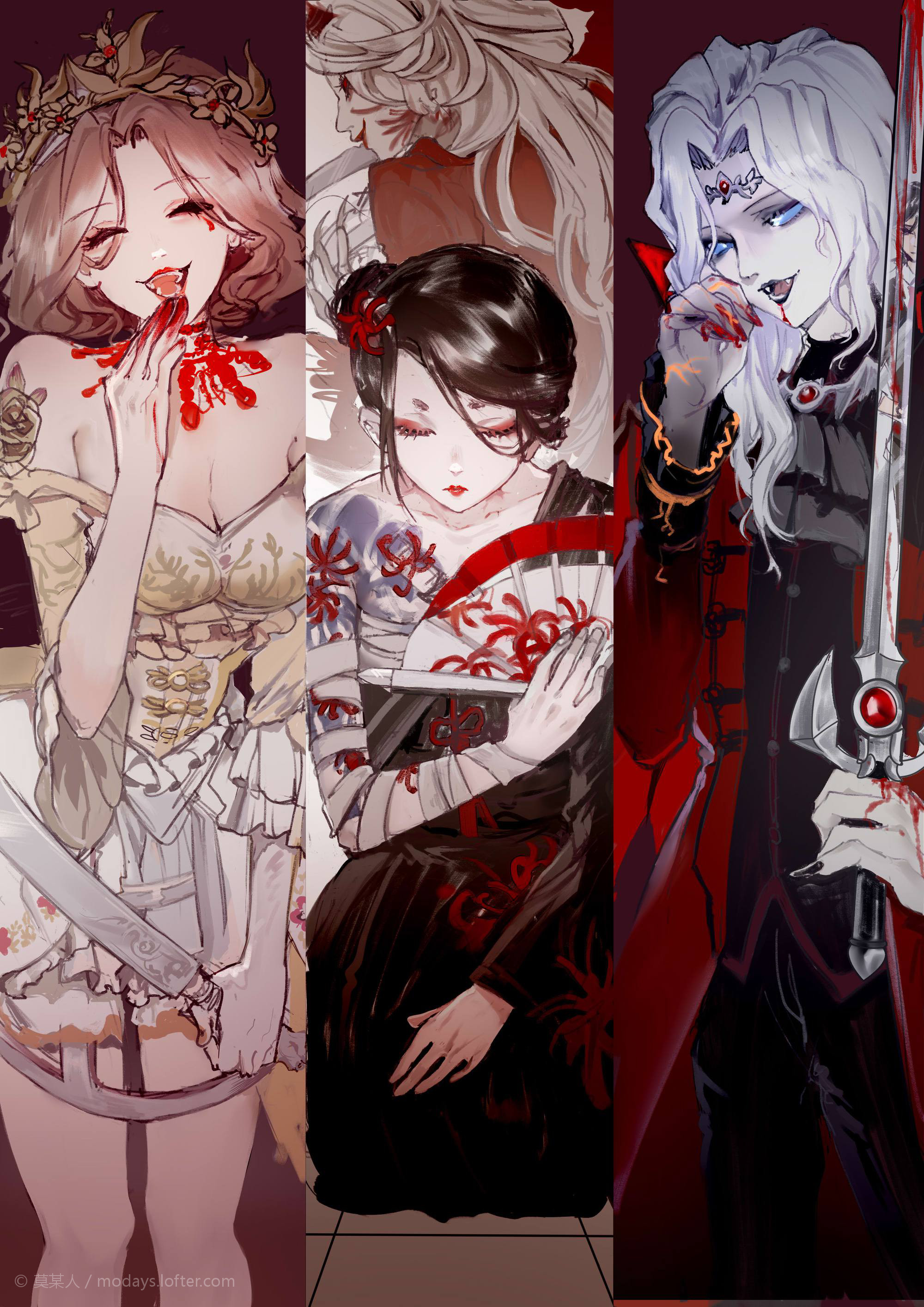 SET 3 Tranh Poster Identity V A4 21cmx30cm nhóm và nhân vật