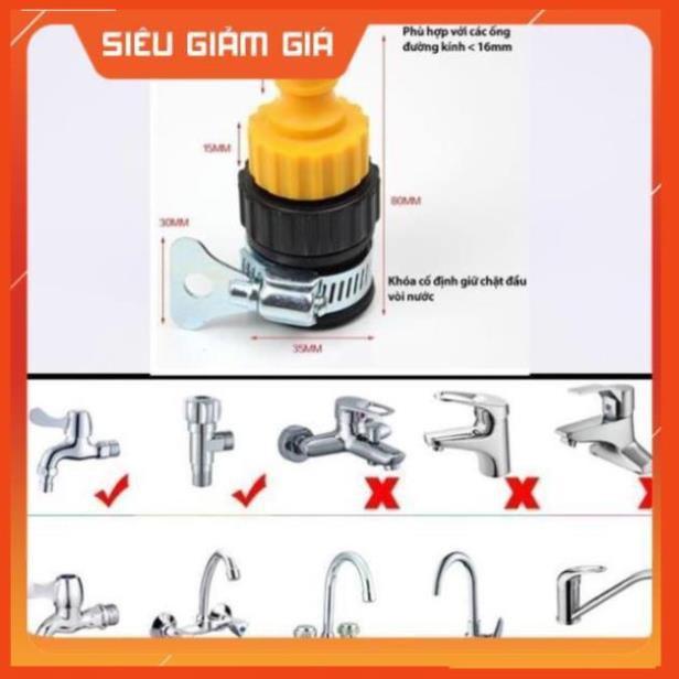 Vòi xịt nước tăng áp thông minh rửa xe, tưới cây có đầu xoay tiện lợi