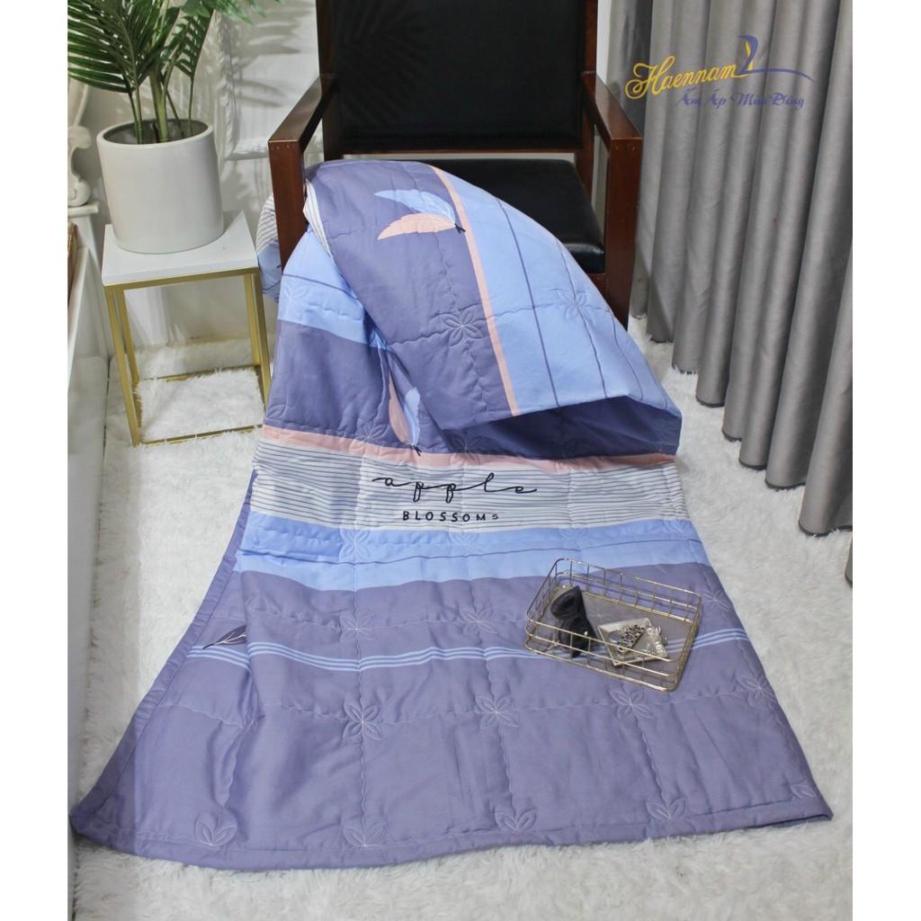 Chăn ngủ cotton chần gòn MẪU KẺ dày mát Chăn mền chăn ngủ cotton cao cấp