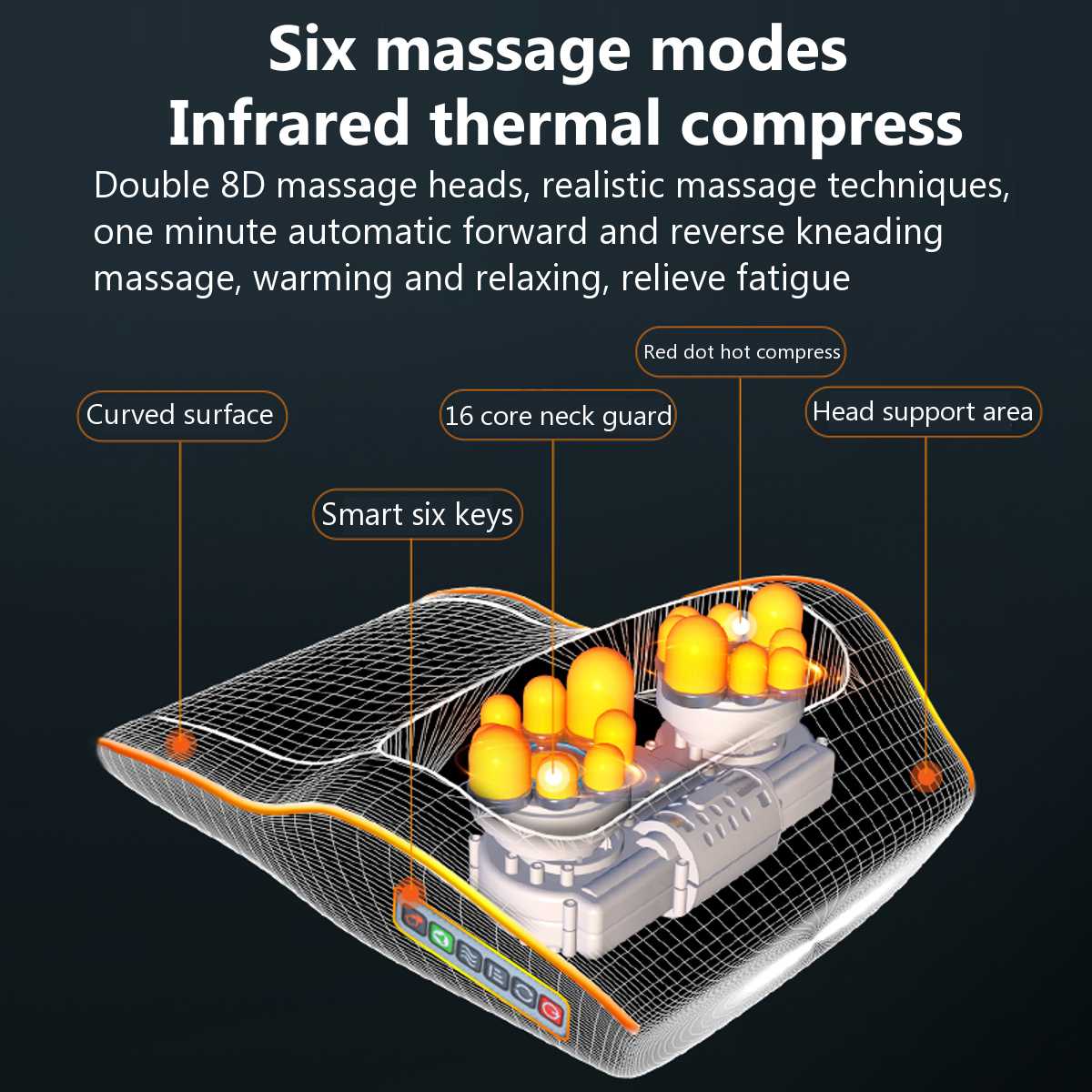 Gối massage ô tô cao cấp , thư giãn chống mỏi lưng dễ chịu phục hồi sức khỏe AM-509